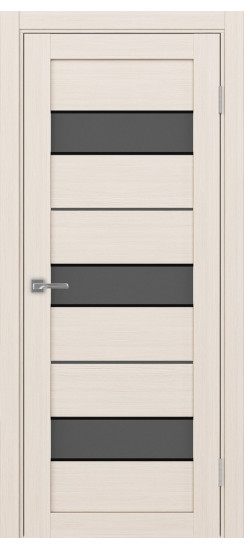 Межкомнатная дверь Турин_526АПС.122 молдинг алюм.чёрн.40  Ясень перламутровый