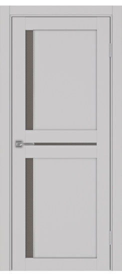 Межкомнатная дверь Турин_523АПС.221 молдинг алюм.хром.60  Пепельный