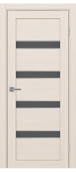 Межкомнатная дверь Турин_505AПC.12 молдинг алюм.хром.30  Ясень перламутровый