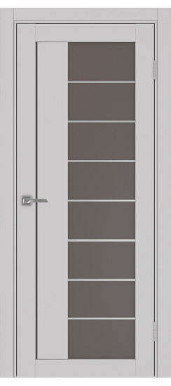 Межкомнатная дверь Турин_524АСС.22 молдинг алюм.хром.60  Пепельный