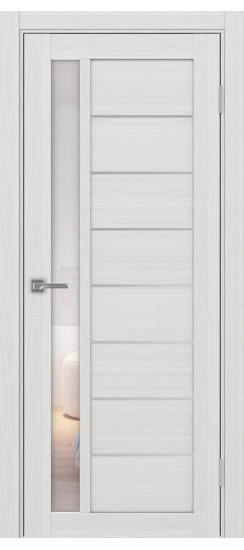 Межкомнатная дверь Турин_554АПП.21 молдинг алюм.хром.60  Ясень серебристый