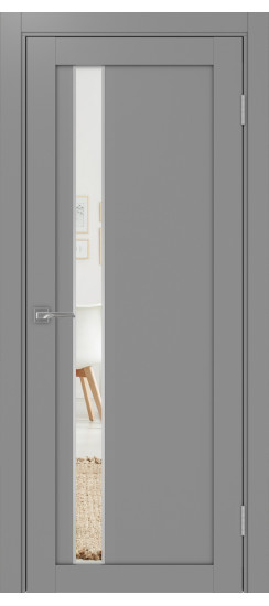 Межкомнатная дверь Турин_528AПП.121 молдинг алюм.хром.60  Серый