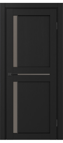 Межкомнатная дверь Турин_523АПС.221 молдинг алюм.чёрн.60  Антрацит