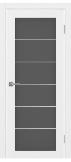 Межкомнатная дверь Турин_501АСС.2 молдинг алюм.хром.30  Белый лёд