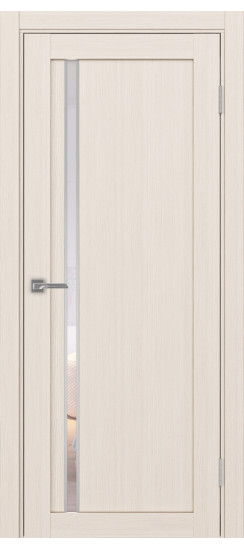 Межкомнатная дверь Турин_527АПС.121 молдинг алюм.хром.35  Ясень перламутровый