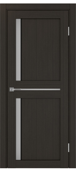 Межкомнатная дверь Турин_523АПС.221 молдинг алюм.чёрн.60  Венге FL
