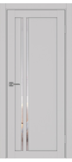 Межкомнатная дверь Турин_525АПС.121 молдинг алюм.хром.60  Пепельный