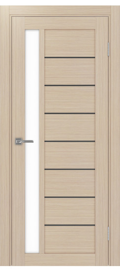 Межкомнатная дверь Турин_554АПП.21 молдинг алюм.чёрн.60  Дуб беленый FL