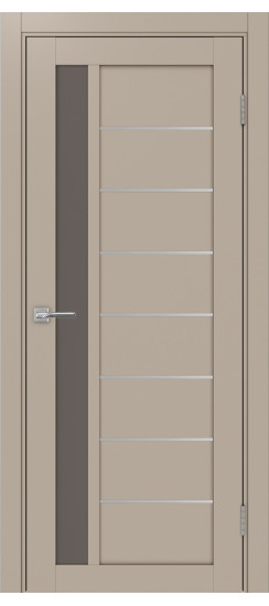Межкомнатная дверь Турин_554АПП.21 молдинг алюм.хром.60  Мокко
