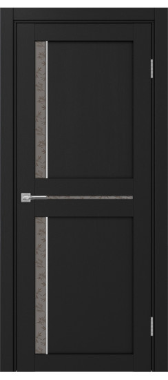 Межкомнатная дверь Турин_523АПС.221 молдинг алюм.хром.60  Антрацит