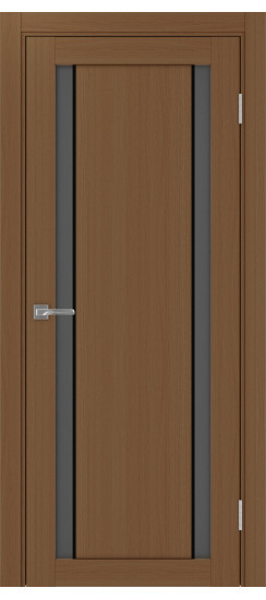 Межкомнатная дверь Турин_522АПС.212 молдинг алюм.чёрн.60  Орех NL