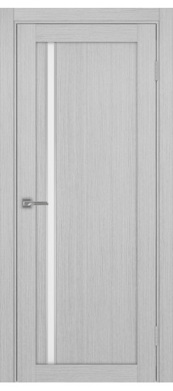 Межкомнатная дверь Турин_527АПС.121 молдинг алюм.хром.35  Дуб серый FL