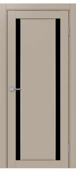 Межкомнатная дверь Турин_522AПП.212 молдинг алюм.хром.60  Мокко
