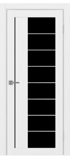 Межкомнатная дверь Турин_524АСС.22 молдинг алюм.хром.60  Белый лёд