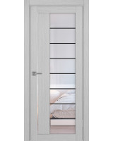 Турин_524АСС.22 молдинг алюм.чёрн. ЭКО-шпон Дуб серый FL