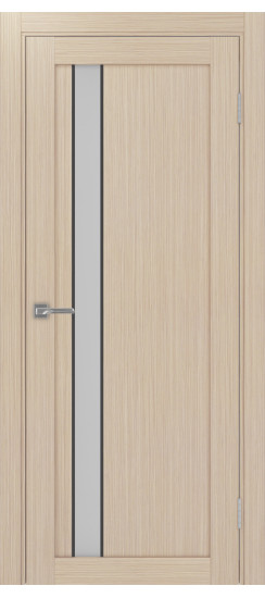 Межкомнатная дверь Турин_528AПС.121 молдинг алюм.чёрн.60  Дуб беленый FL