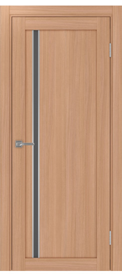 Межкомнатная дверь Турин_527АПС.121 молдинг алюм.хром.35  Ясень тёмный