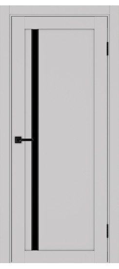 Межкомнатная дверь Турин_527АПС.121 молдинг алюм.чёрн.35  Пепельный