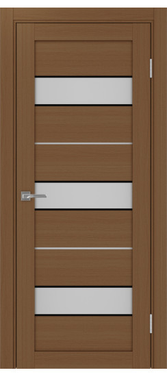 Межкомнатная дверь Турин_526АПС.122 молдинг алюм.чёрн.40  Орех NL