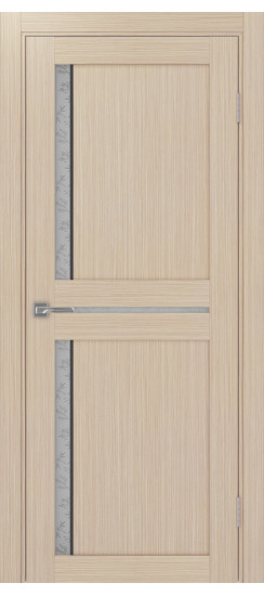 Межкомнатная дверь Турин_523АПС.221 молдинг алюм.чёрн.60  Дуб беленый FL