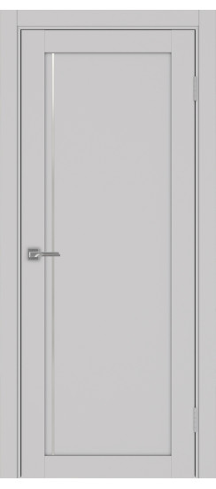 Межкомнатная дверь Турин_565АПП.11 молдинг алюм.хром.35  Пепельный