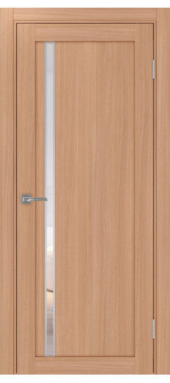 Межкомнатная дверь Турин_527АПС.121 молдинг алюм.хром.35  Ясень тёмный