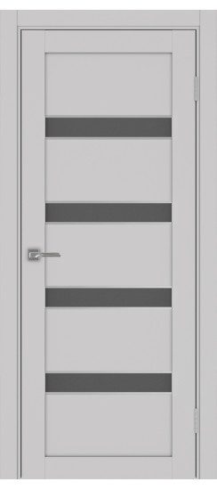 Межкомнатная дверь Турин_505AПC.12 молдинг алюм.хром.30  Пепельный
