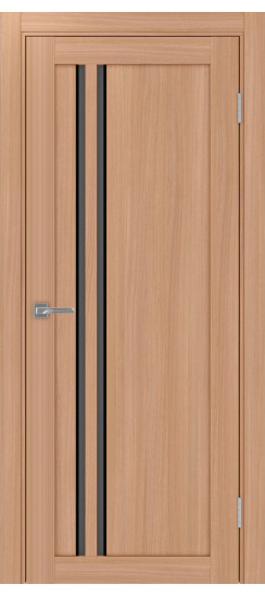 Межкомнатная дверь Турин_525АПС.121 молдинг алюм.чёрн.60  Ясень тёмный