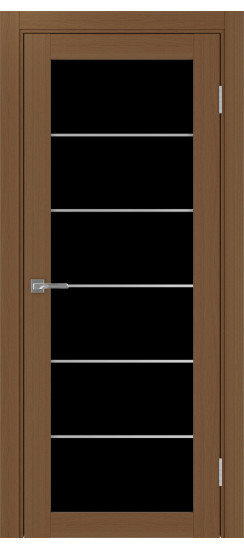 Межкомнатная дверь Турин_501АСС.2 молдинг алюм.хром.30  Орех NL