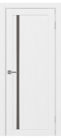 Межкомнатная дверь Турин_527АПС.121 молдинг алюм.хром.35  Белый лёд