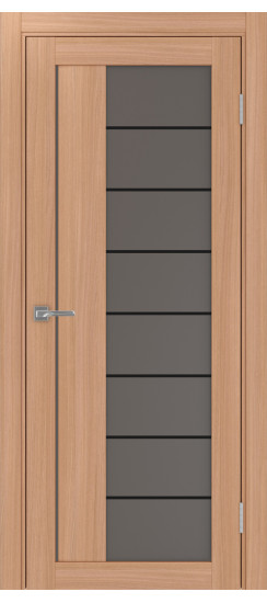 Межкомнатная дверь Турин_524АСС.22 молдинг алюм.чёрн.60  Ясень тёмный