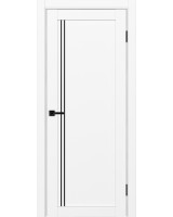 Турин_566АПП.111 молдинг алюм.чёрн. ЭКО-шпон Белый снежный