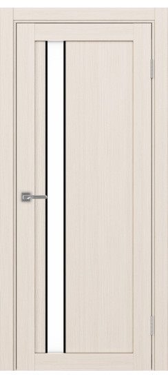 Межкомнатная дверь Турин_528AПП.121 молдинг алюм.чёрн.60  Ясень перламутровый