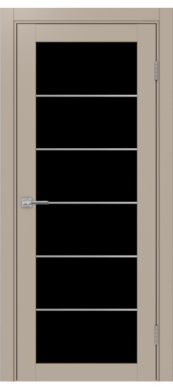 Межкомнатная дверь Турин_501АСС.2 молдинг алюм.хром.30  Мокко