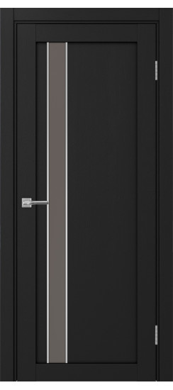 Межкомнатная дверь Турин_528AПС.121 молдинг алюм.хром.60  Антрацит