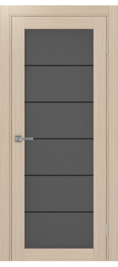 Межкомнатная дверь Турин_501АСС.2 молдинг алюм.чёрн.30  Дуб беленый FL