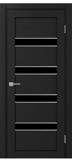 Межкомнатная дверь Турин_505AПC.12 молдинг алюм.хром.30  Антрацит