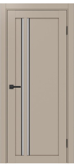 Межкомнатная дверь Турин_525АПС.121 молдинг алюм.чёрн.60  Мокко