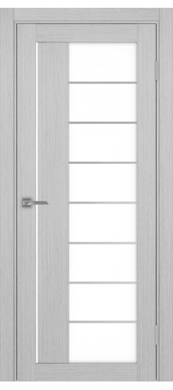 Межкомнатная дверь Турин_524АСС.22 молдинг алюм.хром.60  Дуб серый FL