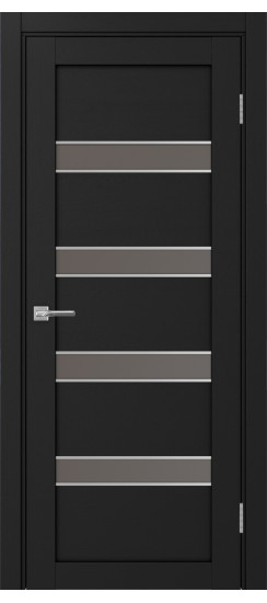 Межкомнатная дверь Турин_505AПC.12 молдинг алюм.хром.30  Антрацит