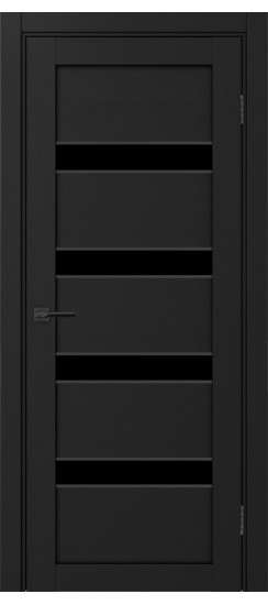 Межкомнатная дверь Турин_505AПC.12 молдинг алюм.чёрн.30  Антрацит