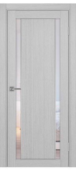 Межкомнатная дверь Турин_522АПС.212 молдинг алюм.хром.60  Дуб серый FL