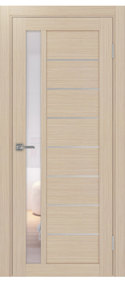 Межкомнатная дверь Турин_554АПП.21 молдинг алюм.хром.60  Дуб беленый FL