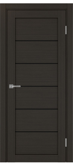 Межкомнатная дверь Турин_501AПП.1 молдинг алюм.чёрн.30  Венге FL