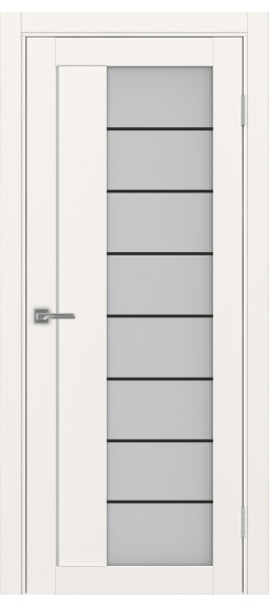 Межкомнатная дверь Турин_524АСС.22 молдинг алюм.чёрн.60  Бежевый