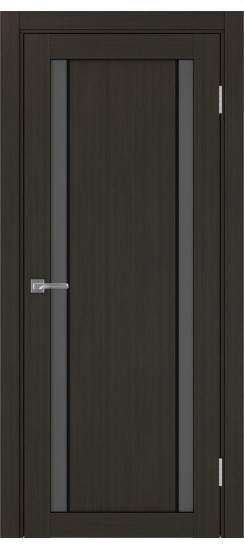 Межкомнатная дверь Турин_522АПС.212 молдинг алюм.чёрн.60  Венге FL
