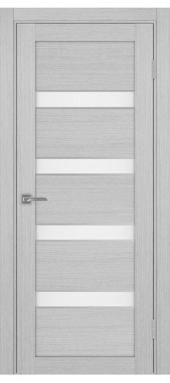 Межкомнатная дверь Турин_505AПC.12 молдинг алюм.хром.30  Дуб серый FL