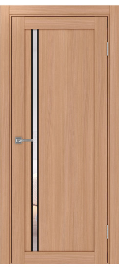 Межкомнатная дверь Турин_527АПС.121 молдинг алюм.чёрн.35  Ясень тёмный