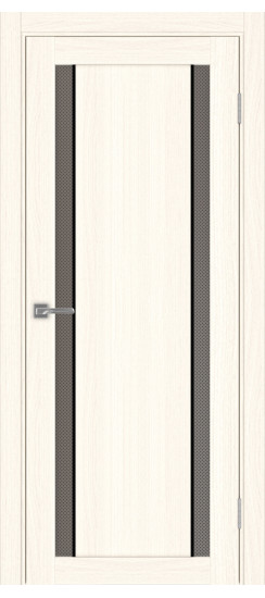 Межкомнатная дверь Турин_522АПС.212 молдинг алюм.чёрн.60  Ясень светлый