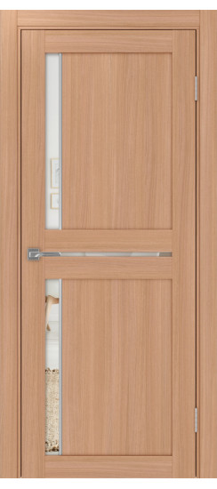 Межкомнатная дверь Турин_523АПП.221 молдинг алюм.хром.60  Ясень тёмный